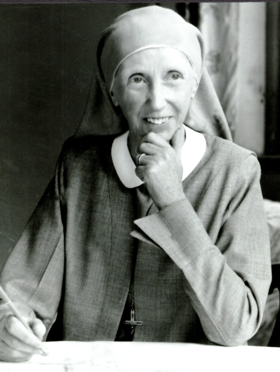 MOTHER MARY MARTIN AT HER DESK