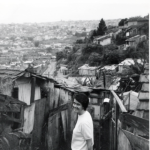 Sr. Sheila Lenehan in shanty town favela Sao Paulo, Brazil 1972